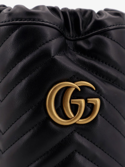 Gucci Gg Marmont Small Matelassé Leather Bucket Bag