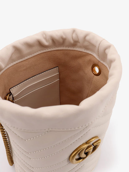 Gucci Gg Marmont Small Matelassé Leather Bucket Bag