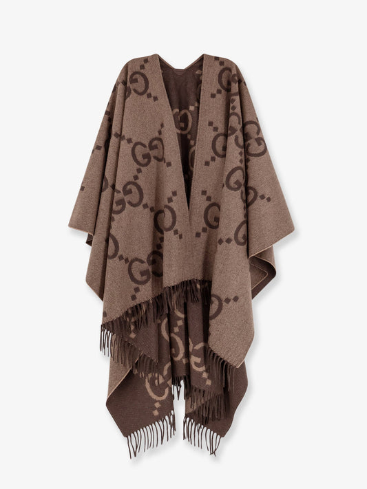 Gucci Reversible Jumbo Gg Cashmere Cape