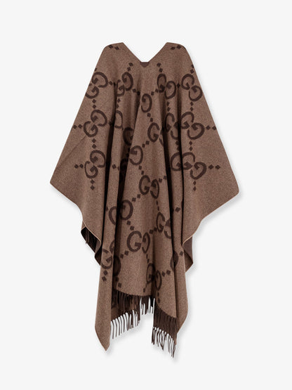 Gucci Reversible Jumbo Gg Cashmere Cape