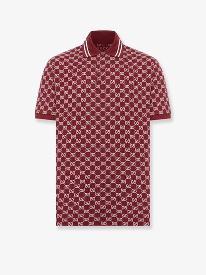 Gucci Gg Jacquard Cotton Piquet Polo Shirt