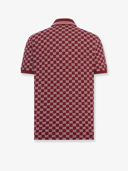 Gucci Gg Jacquard Cotton Piquet Polo Shirt