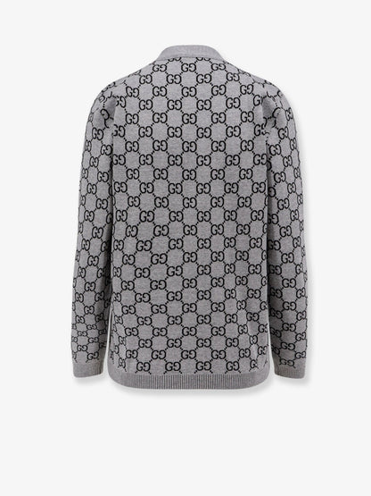 Gucci Reversible Wool Cardigan With Gg Motif