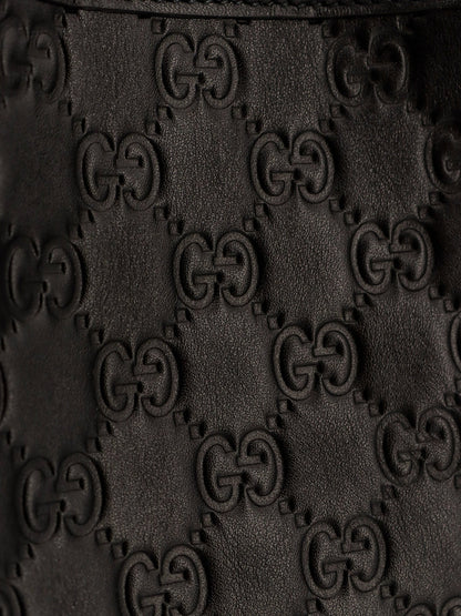 Gucci Gg Emblem Leather Shoulder Bag