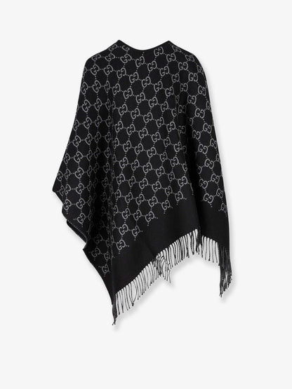 Gucci Gg Jacquard Wool Cape