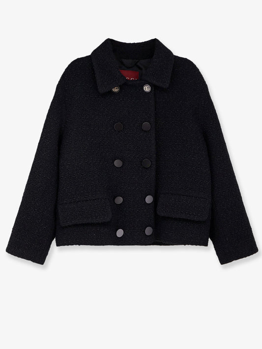 Gucci Wool Tweed Double Breasted Blazer