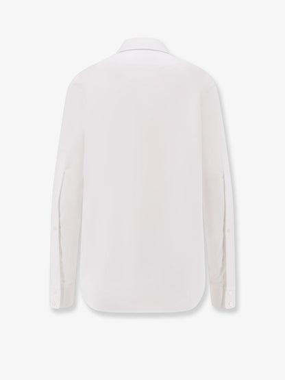 Gucci Cotton Popeline Shirt With Iconic Metal Horsebit