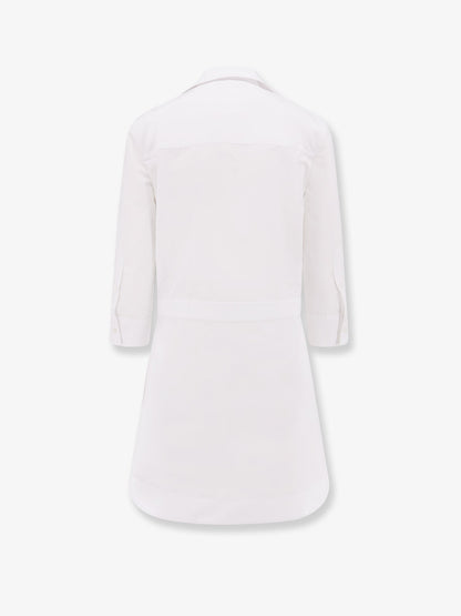 Gucci Cotton Short Dress With Horsebit Detail