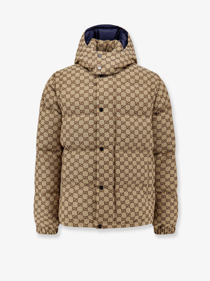 Gucci Down Jacket With Gg Motif