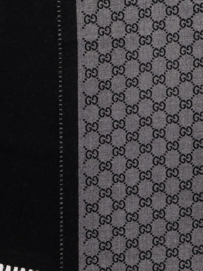 Gucci Wool Scarf With Gg Motif