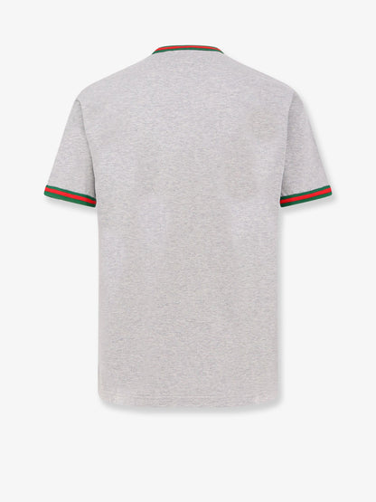 Gucci Cotton T Shirt With Web Detail