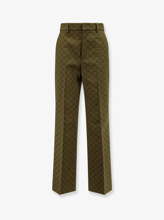 Gucci Gg Jacquard Cotton Trousers