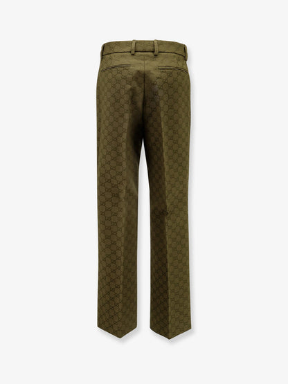 Gucci Gg Jacquard Cotton Trousers