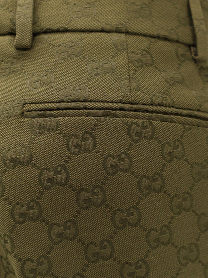 Gucci Gg Jacquard Cotton Trousers