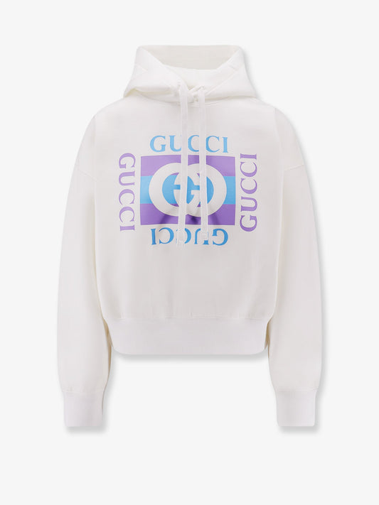Gucci Hooded Cotton Blend Sweatshirt