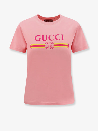Gucci Cotton Jersey T Shirt With Logo Print