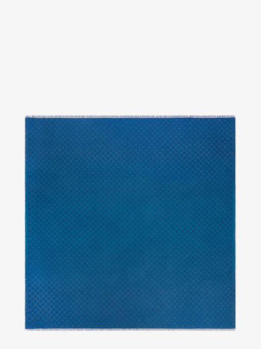 Gucci Wool Blend Shawl With Gg Lamé Motif