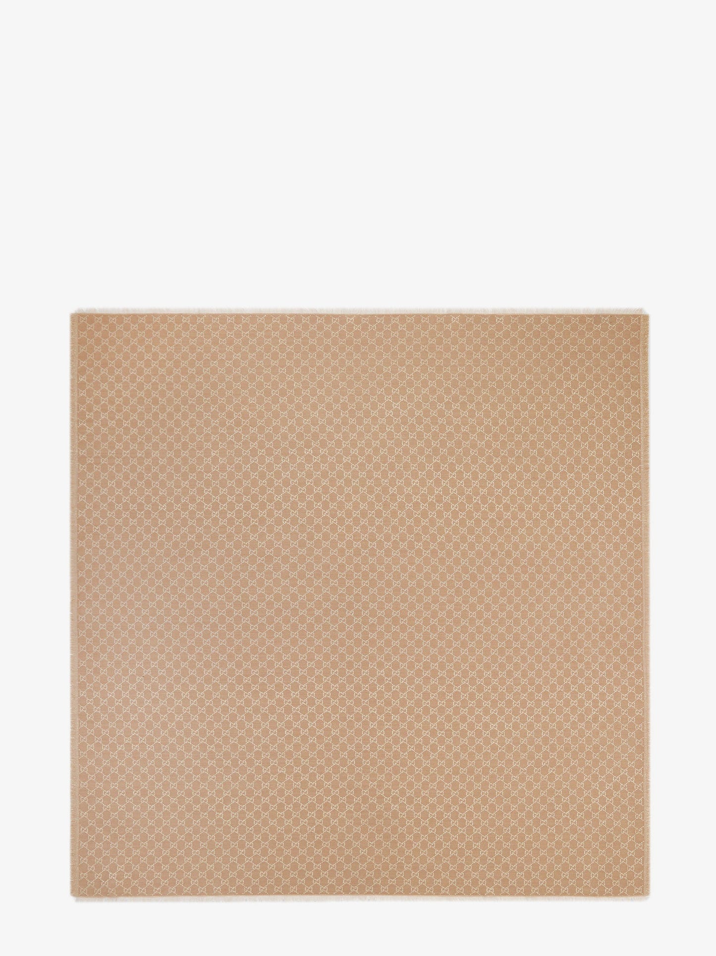 Gucci Wool Blend Shawl With Gg Lamé Motif