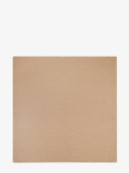 Gucci Wool Blend Shawl With Gg Lamé Motif