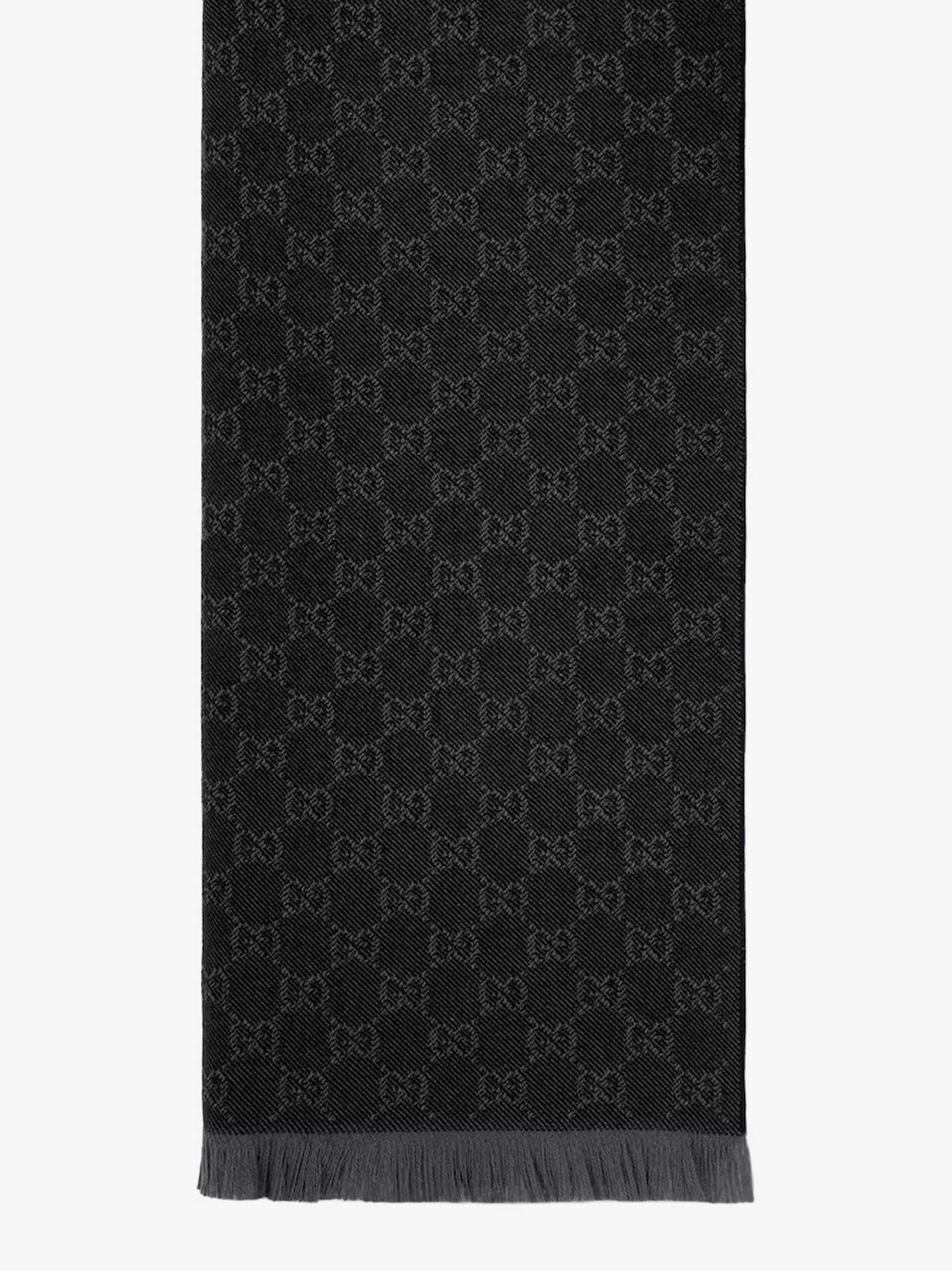 Gucci Jacquard Wool Scarf With Gg Motif