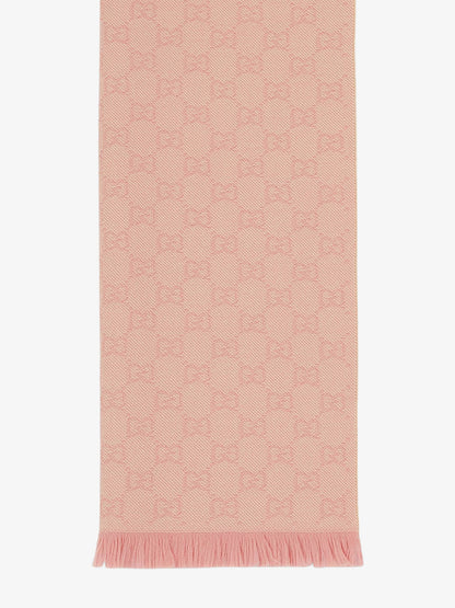 Gucci Jacquard Wool Scarf With Gg Motif