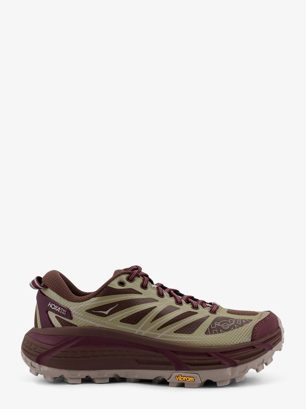 Hoka U Mafate Speed 2 mesh and rubber sneakers - Bordeaux