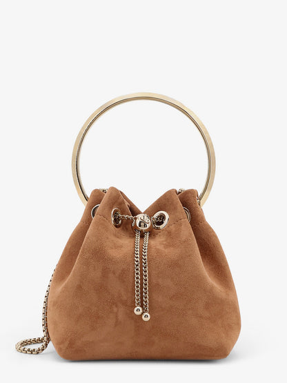 Jimmy Choo Bonbon Bucket Bag In Mirrored Fabric