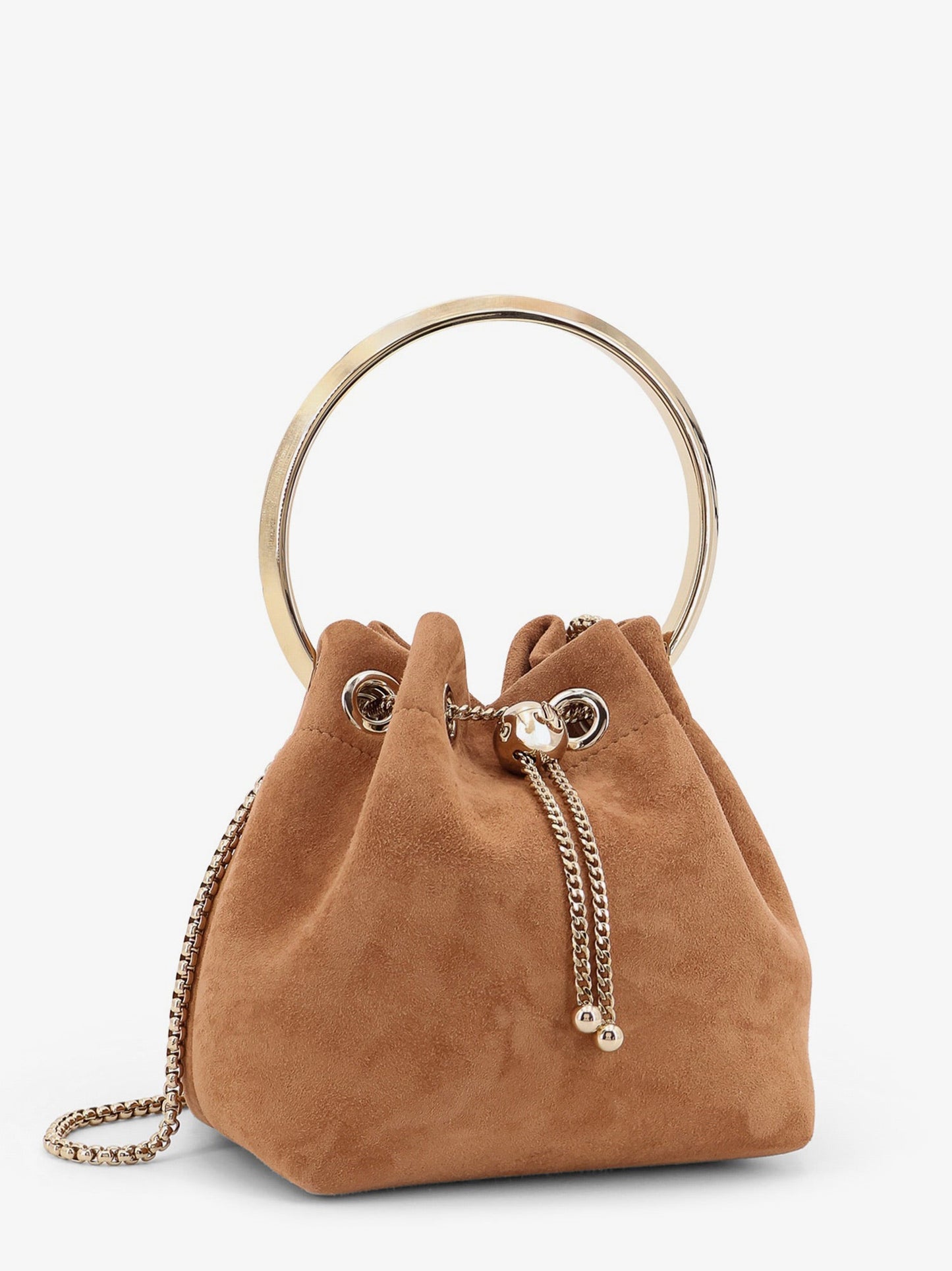 Jimmy Choo Bonbon Bucket Bag In Mirrored Fabric