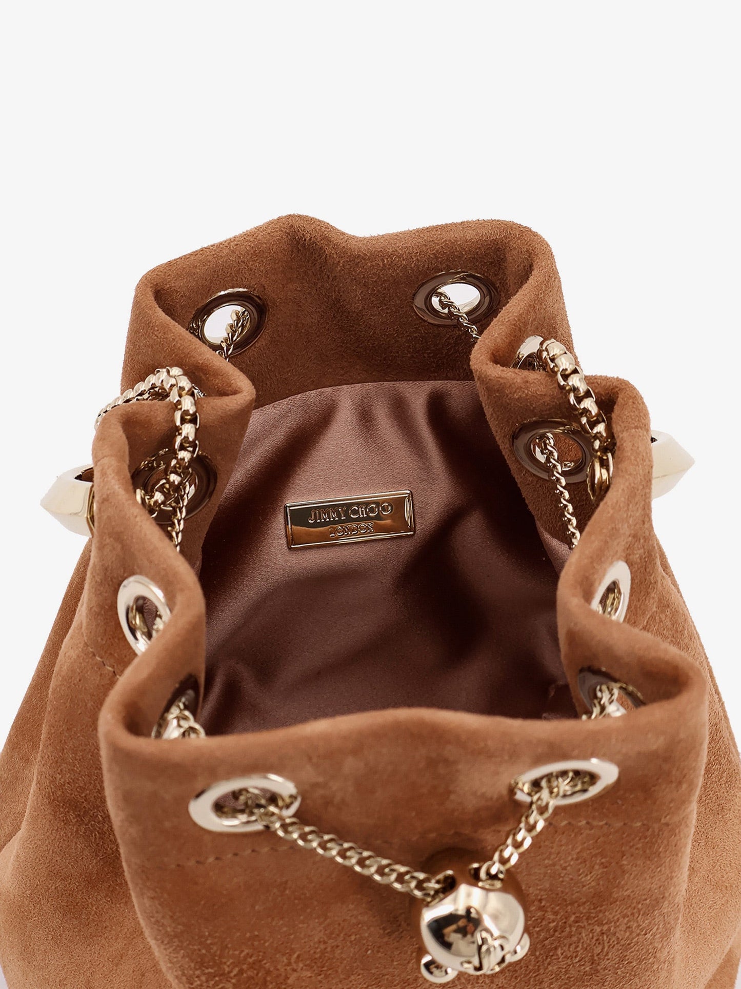 Jimmy Choo Bonbon Bucket Bag In Mirrored Fabric