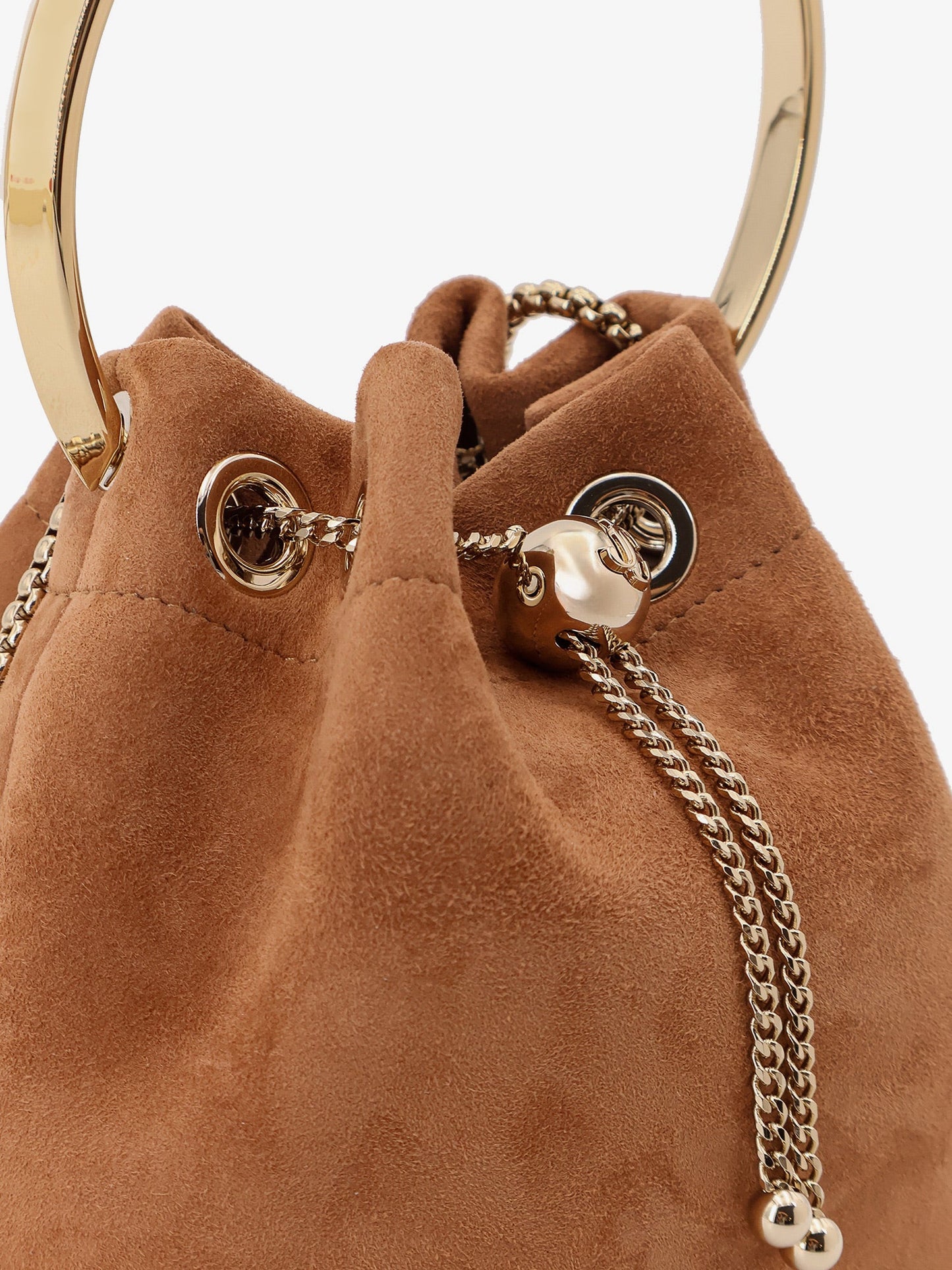 Jimmy Choo Bonbon Bucket Bag In Mirrored Fabric