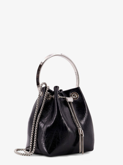 Jimmy Choo Bonbon Bucket Bag In Mirrored Fabric