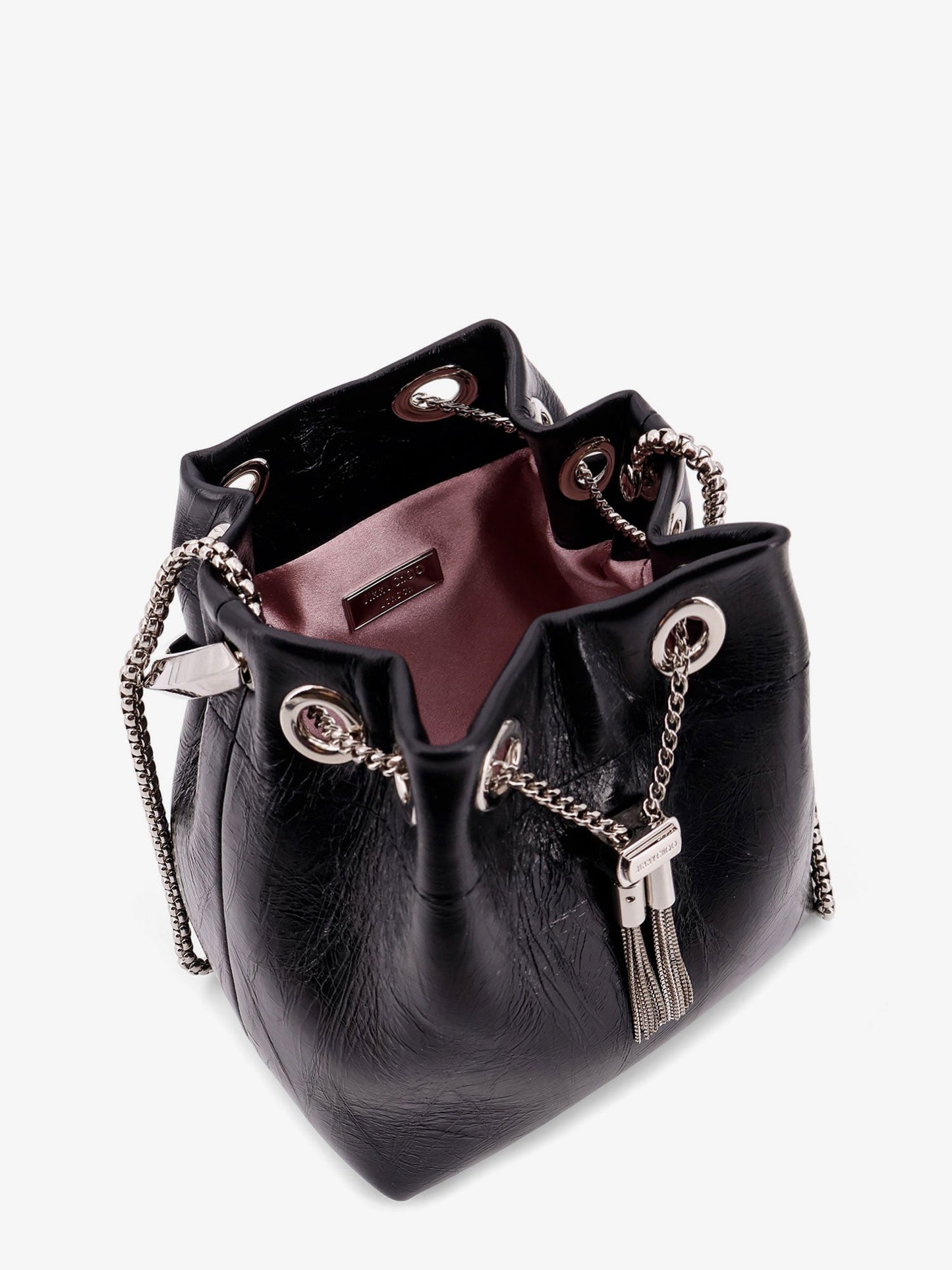 Jimmy Choo Bonbon Bucket Bag In Mirrored Fabric