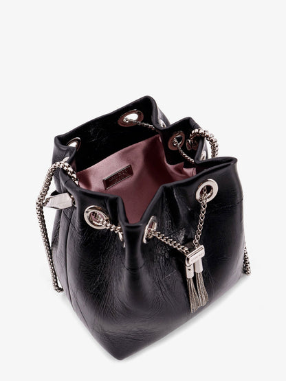 Jimmy Choo Bonbon Bucket Bag In Mirrored Fabric