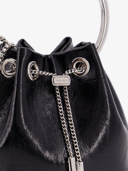 Jimmy Choo Bonbon Bucket Bag In Mirrored Fabric
