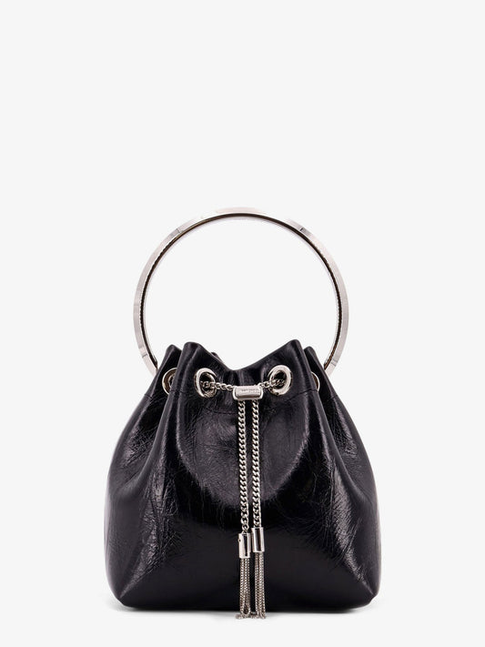 Jimmy Choo Bon Bon Metallic Leather Bucket Bag