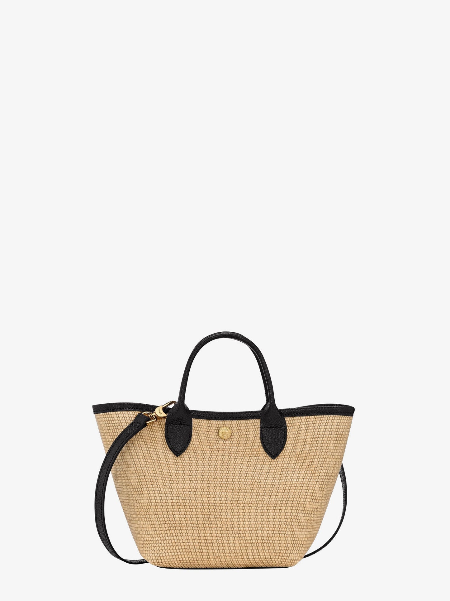 Longchamp Paris Le Panet Pliage Xs Raffia And Leather Crossbody Bag
