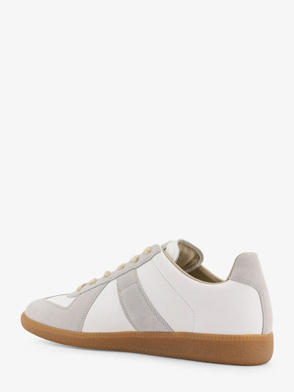 Maison Margiela Replica Leather And Suede Low Top Sneakers