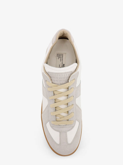 Maison Margiela Replica Leather And Suede Low Top Sneakers