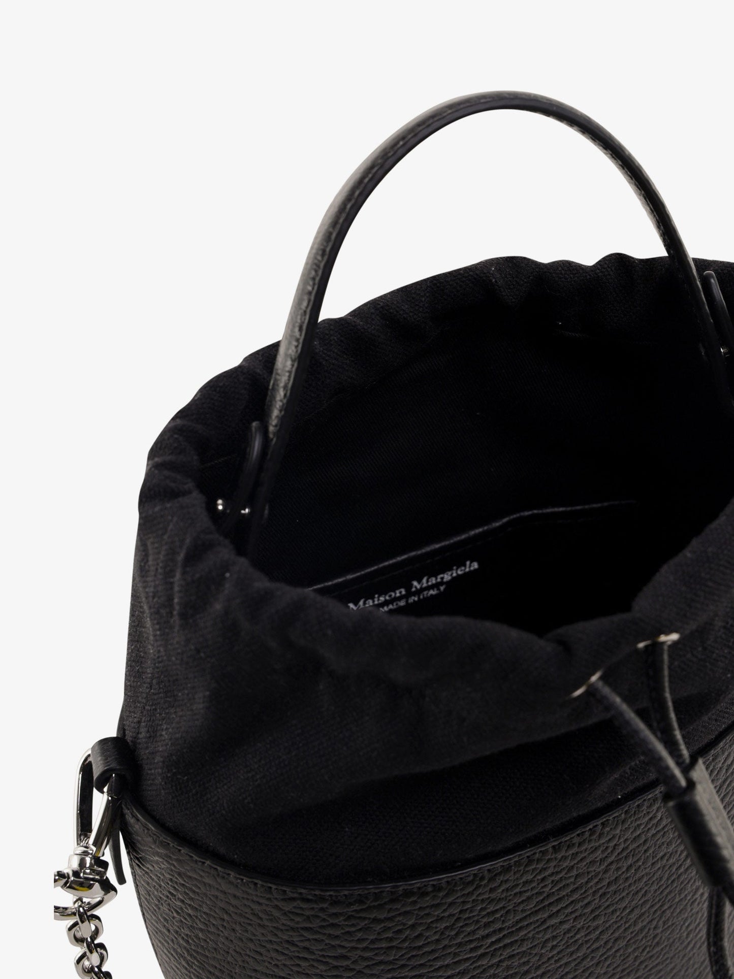 Maison Margiela 5 Ac Bucket Small Leather Bucket Bag