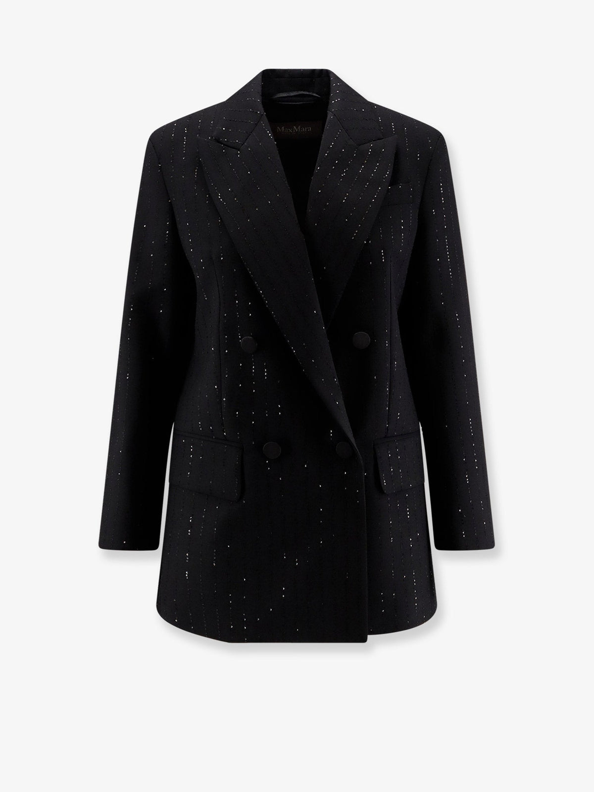Max Mara Appia virgin wool blazer with sequins - Nero
