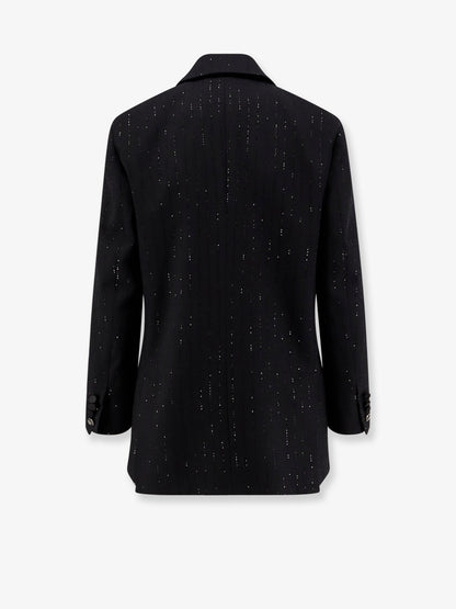 Max Mara Appia virgin wool blazer with sequins - Nero