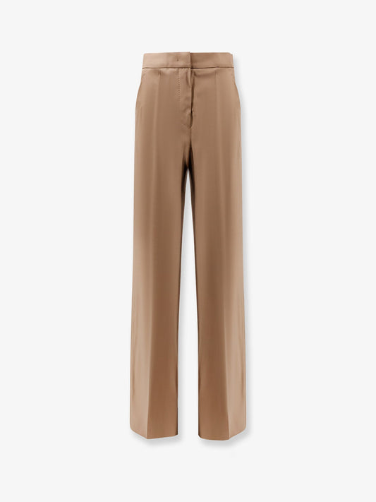 Max Mara Fernet virgin wool trousers - Nocciola