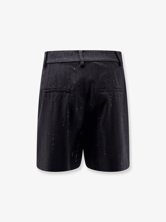 Max Mara Siberia virgin wool shorts with sequins - Nero