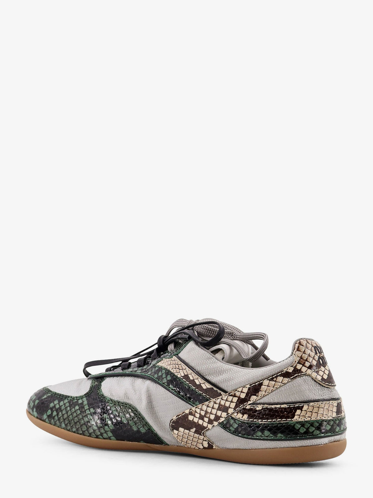 Miu Miu Gymnasium technical fabric and python-print Aisley sneakers - Nube + Abete
