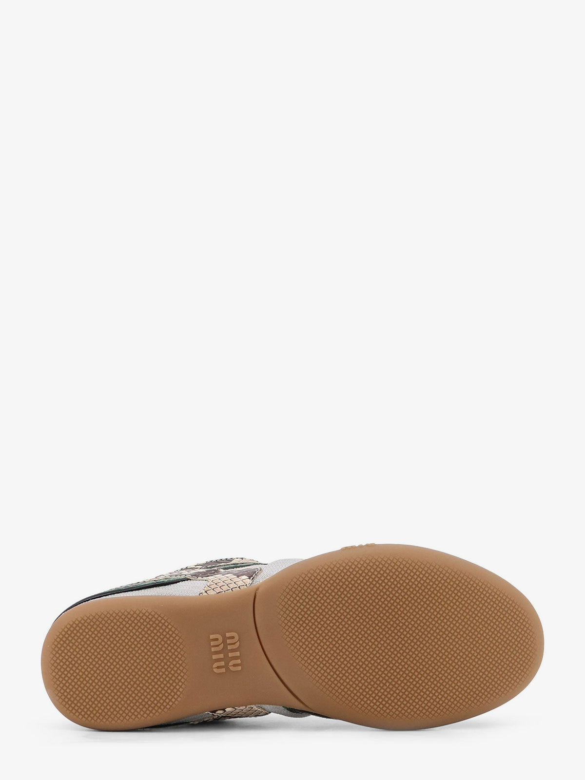 Miu Miu Gymnasium technical fabric and python-print Aisley sneakers - Nube + Abete