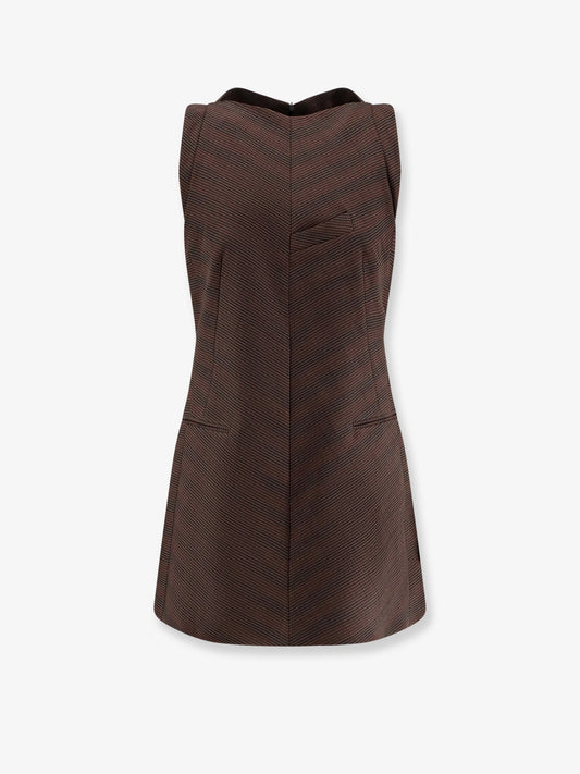 MM6 Maison Margiela Wool blend short dress - Brown/Black