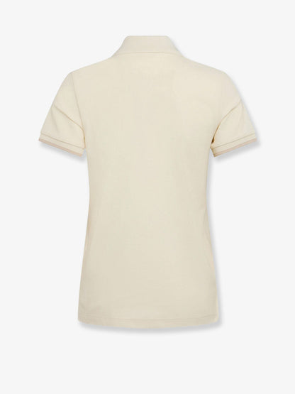 Moncler Cotton Polo Shirt With Iconic Patch