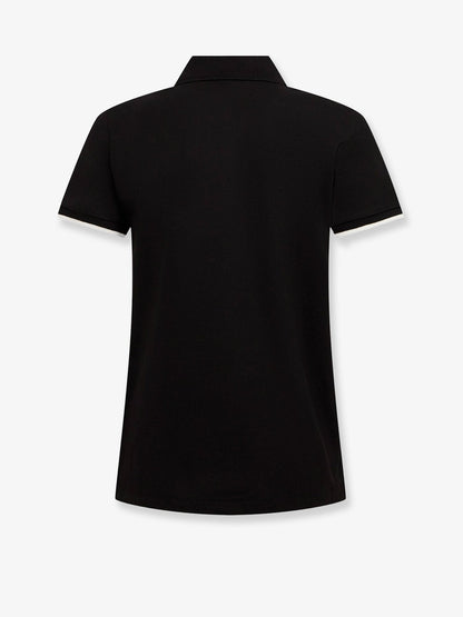 Moncler Cotton Polo Shirt With Iconic Patch
