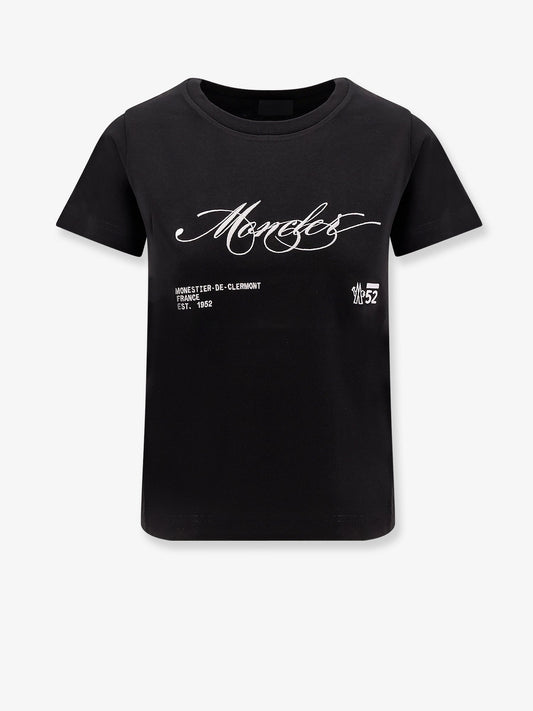 Moncler Cotton T Shirt With Embroidery