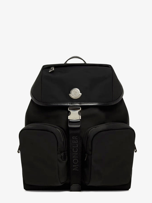 Moncler Nylon Backpack With Leather Inserts